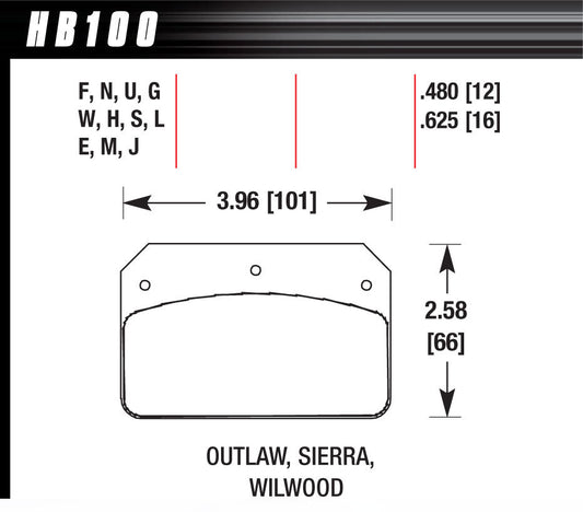 Hawk Brake Dynalite / 2000 HPS  | HAWHB100F480