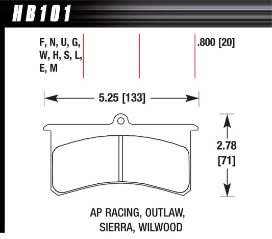Hawk Brake Superlite/XL DTC-60  | HAWHB101G800