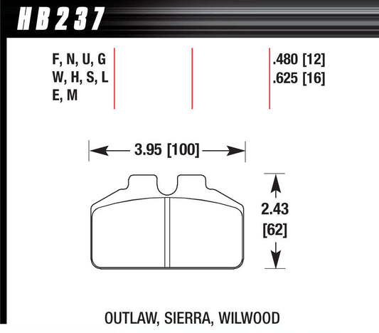 Hawk Brake DL Bridgebolt-Black  | HAWHB237M625