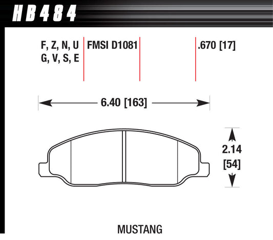 Hawk Brake Performance Street Brake Pads (4) | HAWHB484F670