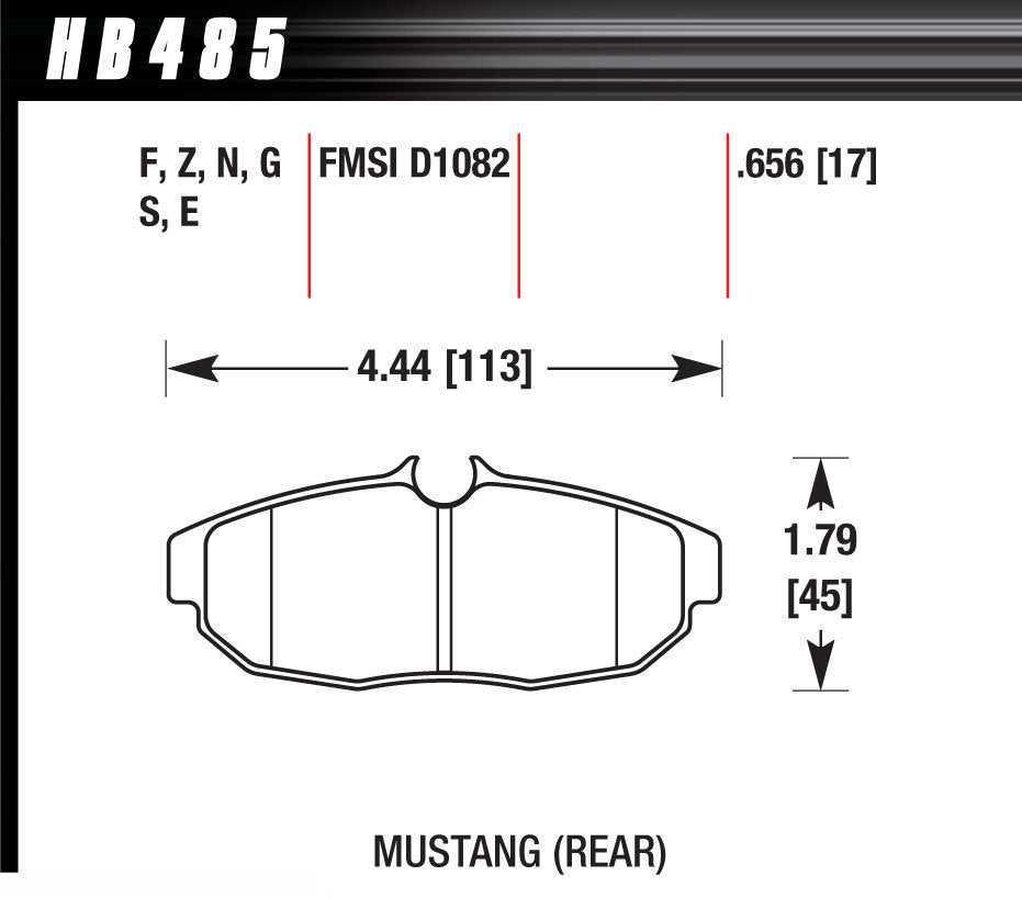 Hawk Brake Performance Street Brake Pads (4) | HAWHB485F656