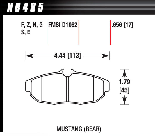 Hawk Brake Performance Street Brake Pads (4) | HAWHB485F656