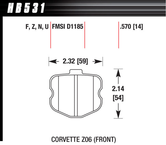 Hawk Brake 2006 Corvette ZO6 HP Plus | HAWHB531N570