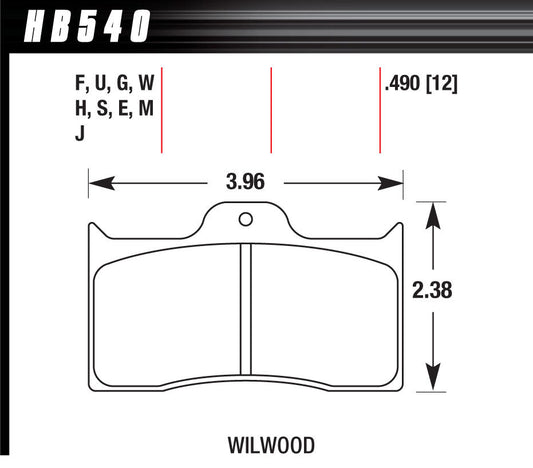 Hawk Brake BRAKE PAD DYNALITE FRONT AND REAR DTC-60 | HAWHB540G490
