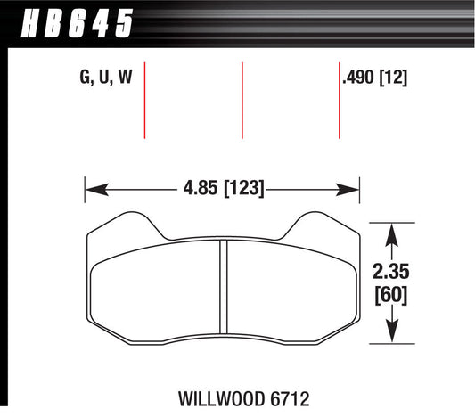 Hawk Brake BRAKE PAD DYNAPRO 6 FRONT AND REAR DTC-30 | HAWHB645W490