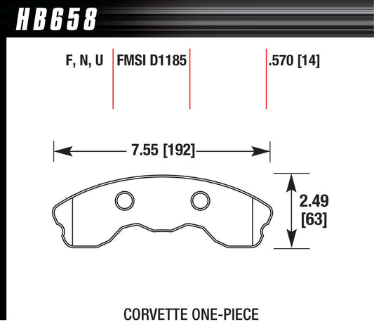 Hawk Brake Performance Street Brake Pads (4) | HAWHB658F570