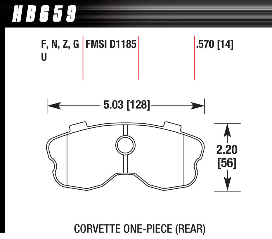 Hawk Brake Performance Street Brake Pads (4) | HAWHB659Z570