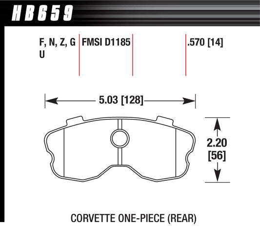 Hawk Brake Performance Street Brake Pads (4) | HAWHB659Z570