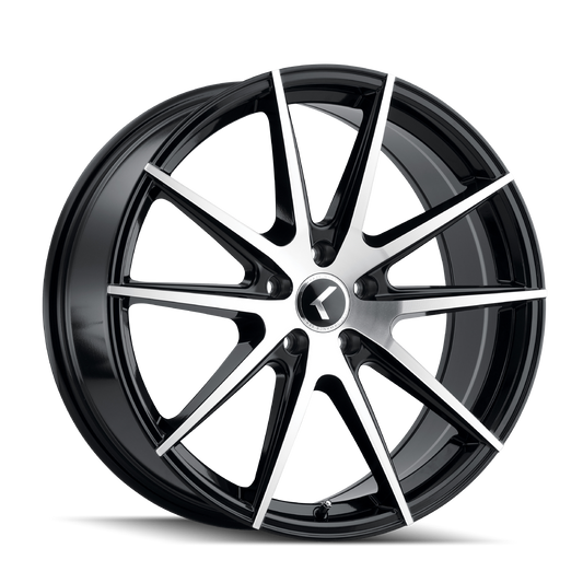 Kraze Turismo KR193 Gloss Black Machined 18X8 5-114.3 40mm 72.62mm | KR193-8865BM40