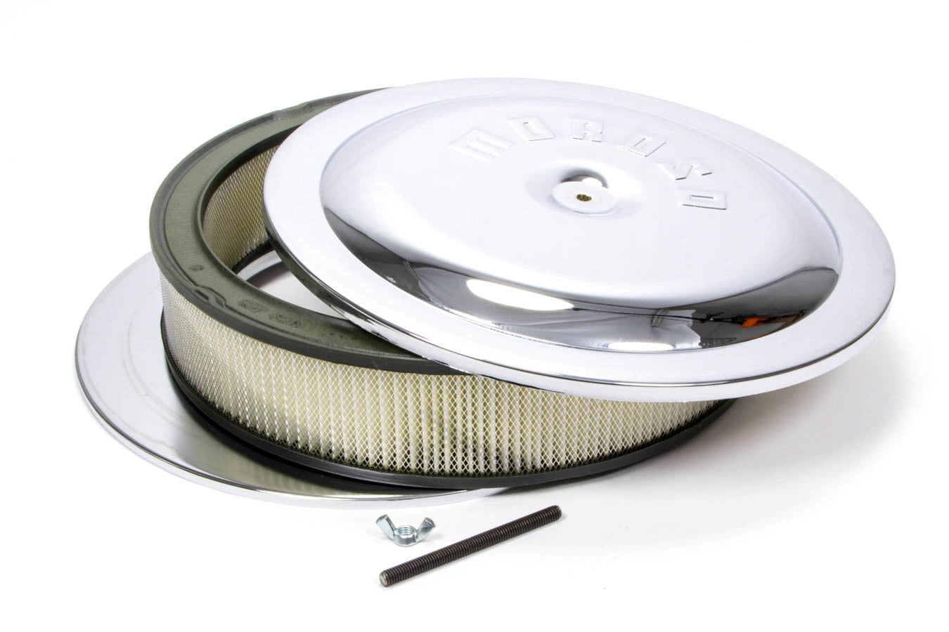 Moroso Chrome 14in Chrome Air Cleaner 3in Filter | 65945