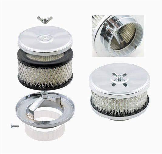 Mr. Gasket Chrome 4in Chrome Air Cleaner  | 4354