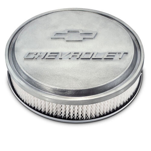 Proform Natural Slant Edge Air Cleaner Chevrolet/Bowtie Emblem | 141-837