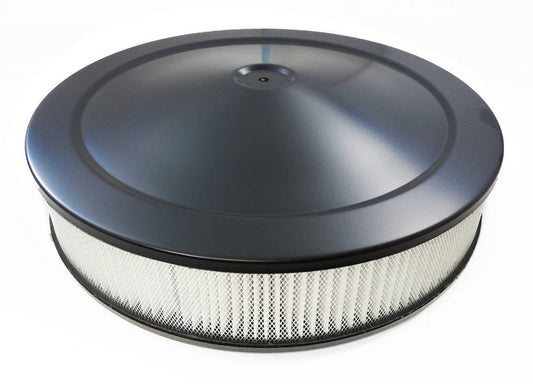 Racing Power Black Powder Coat 14In X 3In Muscle Air Cleaner Kit Black | R2195BK-BOX