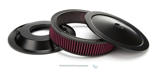 Racing Power Black Paint 14in X 3in Muscle Air Cleaner Black/Red | R2348