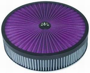 Racing Power Black Powder Coat Black 14X3 Super Flow Air Cleaner Kit | R2405X