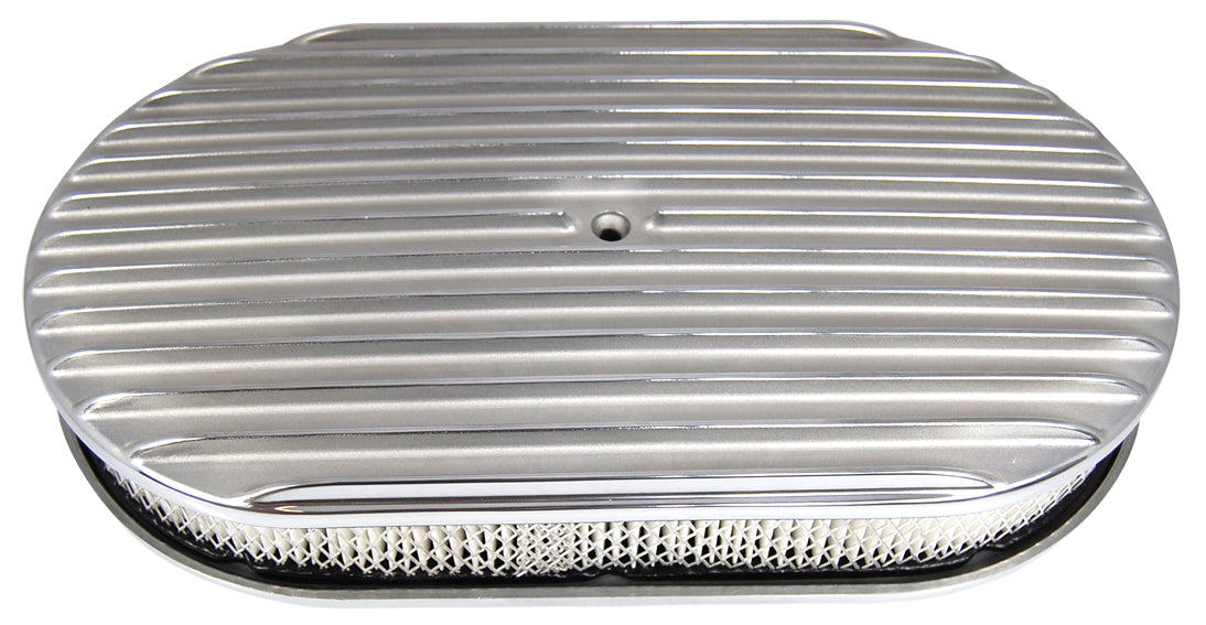 Racing Power Polished Pol Alum 15X2 All Finned Air Cleaner Kit Paper | R6318