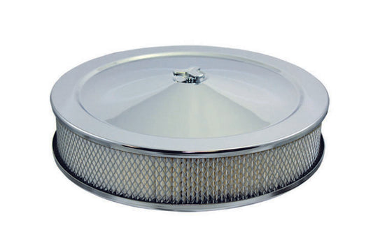 Specialty Products Chrome 14x3 Air Cleaner Kit Recessed Base Steel | 4300