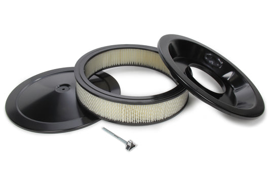 Specialty Products Black Powder Coat Air Cleaner Kit  14in X 3in with High Dome Top | 4300BK
