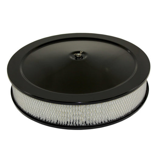 Specialty Products Black Powder Coat Air Cleaner Kit  14in X 3in with High Dome Top | 4302BK