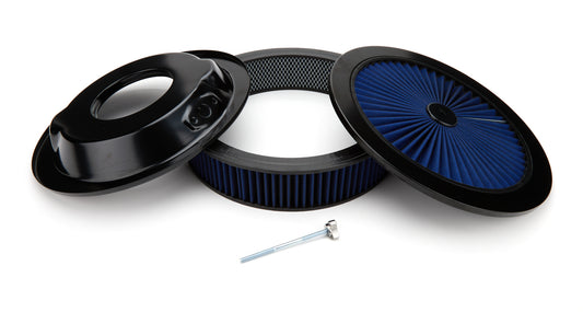 Specialty Products Black Paint Air Cleaner Kit 14 x 3 Recessed Base | 4391BL
