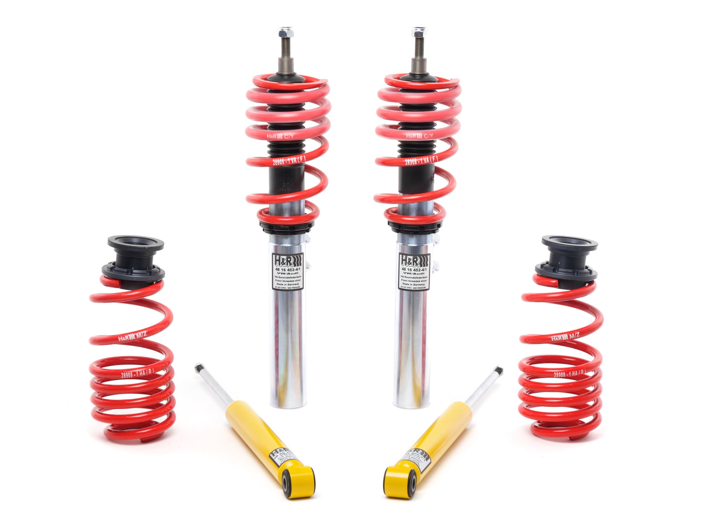 H&R Coilover Adjustable Lowering Kit - 10-14 VW Golf VI, GTI, R | 28908-11